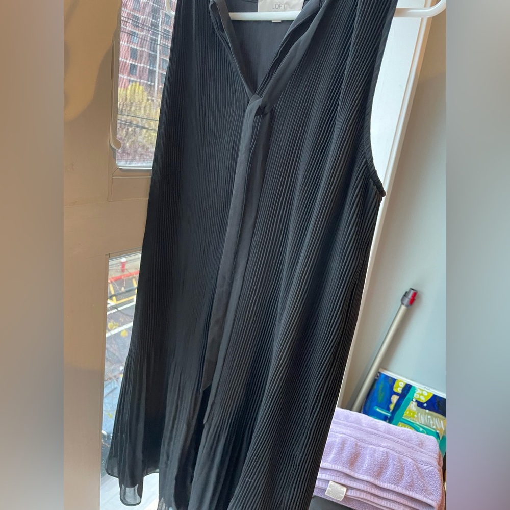 Tie Front Black Dress